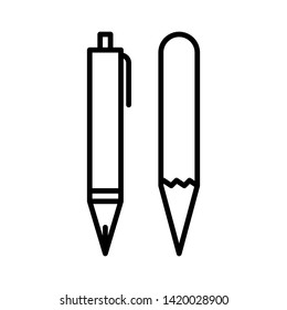 pen and pencil icon vector for write anything