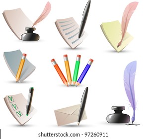 pen and pencil icons