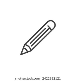 Pen or a pencil line icon. linear style sign for mobile concept and web design. Crayon pencil outline vector icon. Write symbol, logo illustration. Vector graphics