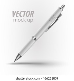 Pen, Pencil, Marker Set Of Corporate Identity And Branding Stationery Templates. Illustration Isolated On White Background. Mock Up Template Ready For Your Design. Vector illustration