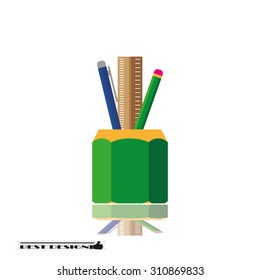 pen, pencil, ruler