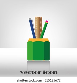pen, pencil, ruler