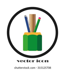 pen, pencil, ruler