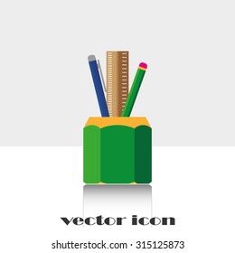 pen, pencil, ruler