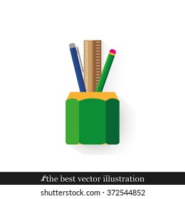pen, pencil, ruler
