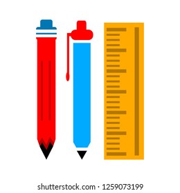 Pen Pencil Ruler Icon