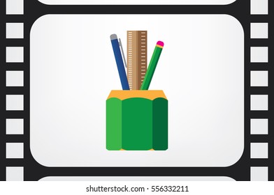 Pen Pencil Ruler Icon