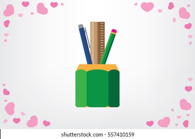 Pen Pencil Ruler Icon
