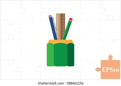 Pen Pencil Ruler Icon