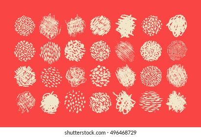 Pen and pencil scribble brush pack, various textures for illustration shading