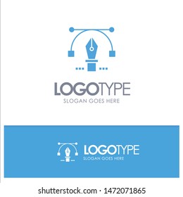 Pen, Pencil, Text, Education Blue Logo vector