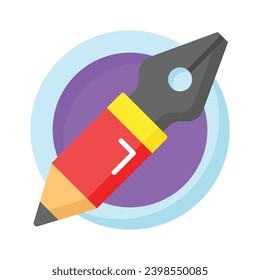 Diseño vectorial de herramientas de lápiz y pluma aislado en fondo blanco