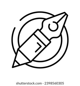 Pen and pencil tool vector design, isolated on white background