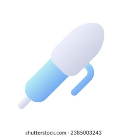 Pen pixel perfect flat gradient two-color ui icon. Text typing in chat. Communication online. Simple filled pictogram. GUI, UX design for mobile application. Vector isolated RGB illustration