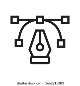 pen pointer designer line style icon vector illustration design