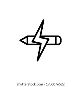 Pen, power, innovation icon. Simple line, outline vector elements of innovations icons for ui and ux, website or mobile application