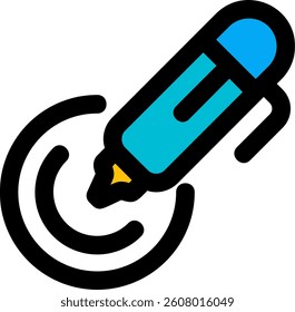 Pen pressure Line vector Icon Design