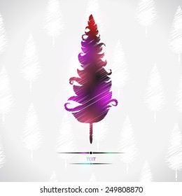 Pen red Vector illustration of a silhouette of a pen. Seamless background