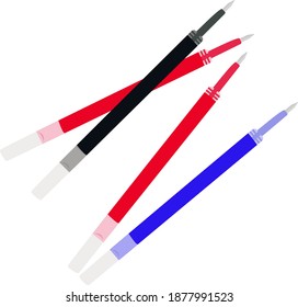 Relleno de plumas, ilustración, vector sobre fondo blanco