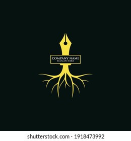 Pen Root Logo Design Inspiration