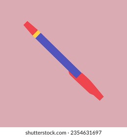 Pen for School and education icons vector flat illustration.Back to school Stationery subjects.
