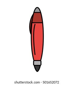 pen school supply isolated icon vector illustration design
