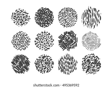 Pen scribble brush pack, various textures for illustration shading