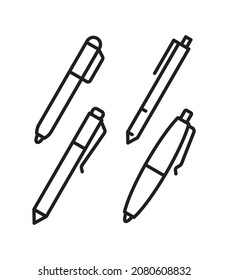 pen set icon. high quality icons suitable for graphic assets for education, office, internet, web design, apps, drawing and coloring books, print media, etc. EPS 10 vector line icon