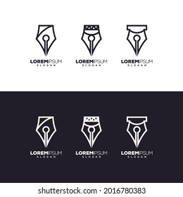 pen set logo design template