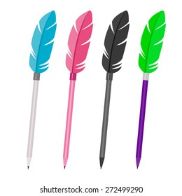 Pen set. Vector illustration