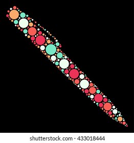 pen shape vector design by color point