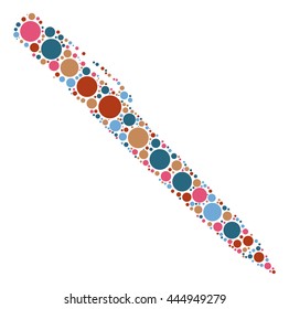 pen shape vector design by color point