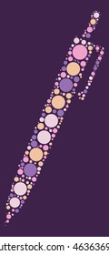 pen shape vector design by color point
