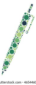 pen shape vector design by color point