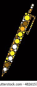 pen shape vector design by color point