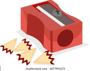 Pen sharpener, illustration, vector on white background