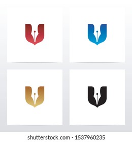 Pen And Shield Logo Design