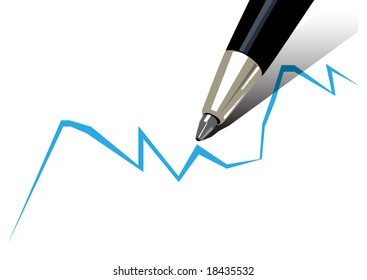Pen showing diagram (vector)