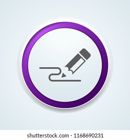 Pen Sign button illustration