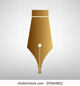 Pen sign. Flat style icon