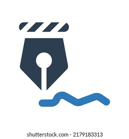 Pen sign icon (vector graphics)
