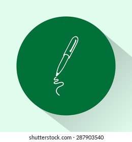 Pen sign icon, vector illustration. Flat design style 