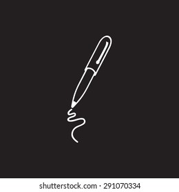 Pen sign icon, vector illustration. Flat design style 