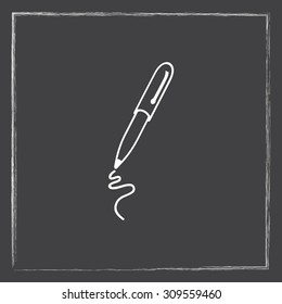 Pen sign icon, vector illustration. Flat design style 