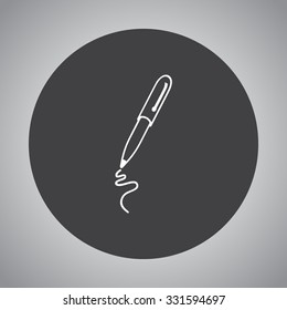 Pen sign icon, vector illustration. Flat design style 