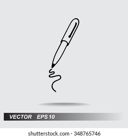 Pen sign icon, vector illustration. Flat design style 