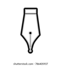 Pen sign illustration. Vector. Flat style black icon on white.