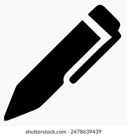 Pen sign with isolated vector