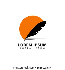 pen and signature logo vector illustration. pen symbol icon.