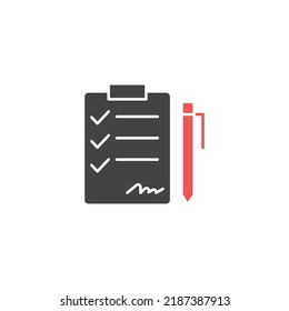 Pen signing a contrac icons  symbol vector elements for infographic web